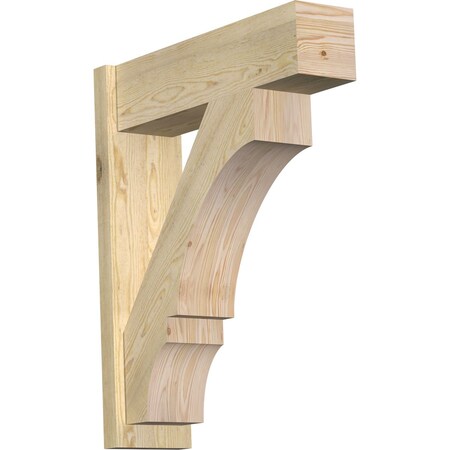 Ekena Millwork Balboa Block Rough Sawn Outlooker, Douglas Fir, 8"W x 28"D x 34"H OUT08X28X34BOA05RDF